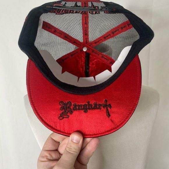 Ranghart Men's Snap Back Hat Black and Red Mesh Back Embroidered One Size - Picture 8 of 8